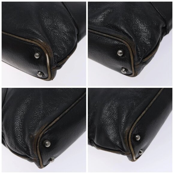 GUCCI Tote Bag Leather Black Silver 113015 Auth - Picture 16 of 16